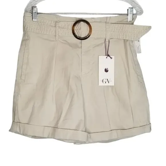 Gloria Vanderbilt Women's Trapunto Self Belt Vacation Shorts, Size 10 New - Picture 3 of 13